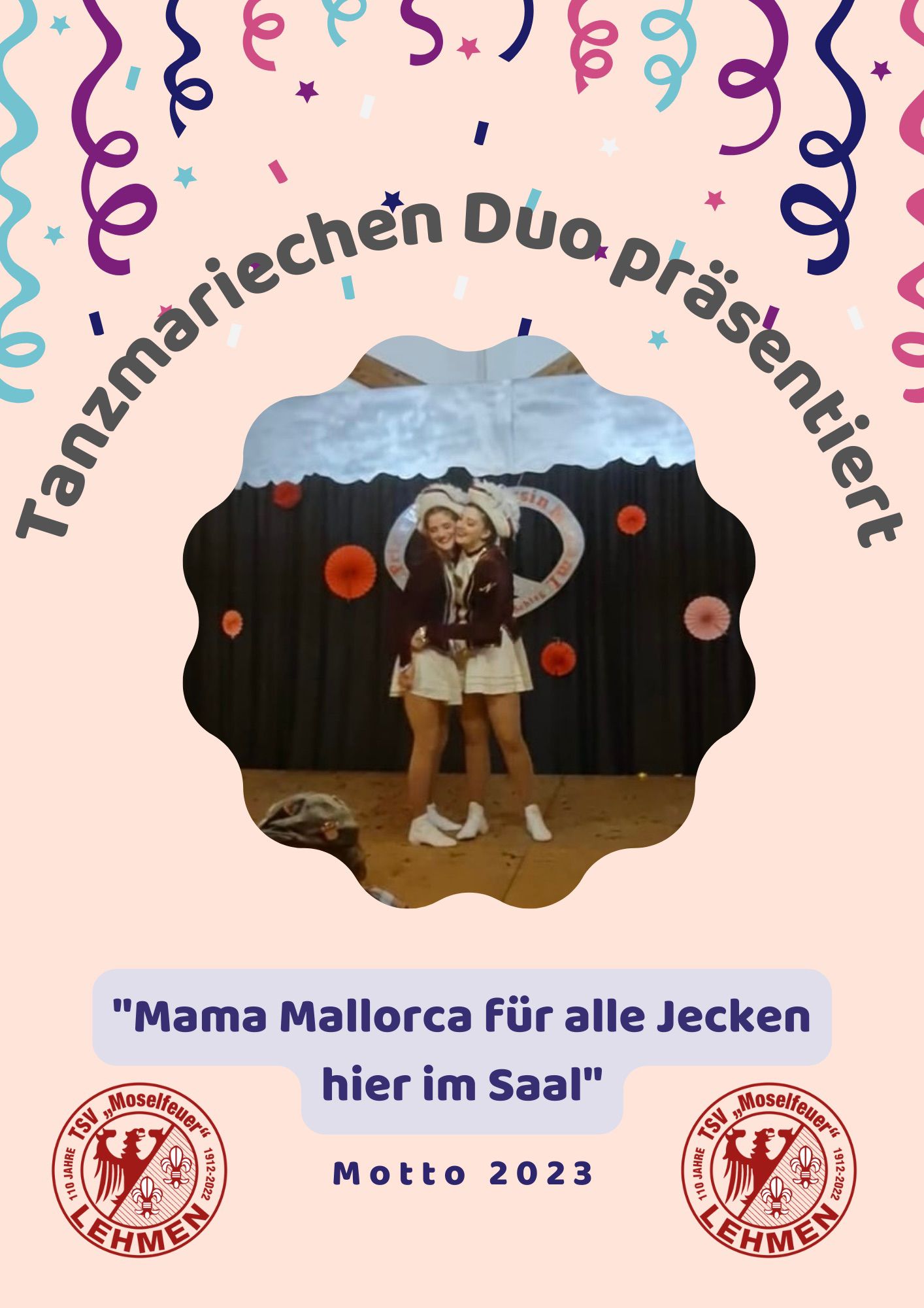 Tanzmariechen Duo präsentiert Tanzthema
